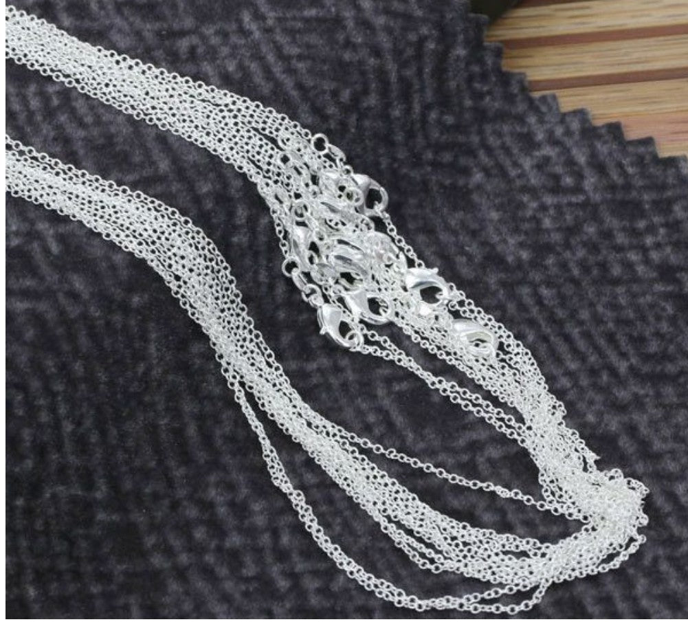 Chain Curb Silver Plated - Various Sizes