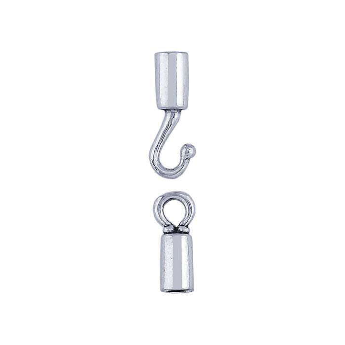 Sterling Silver Tube-end Eye &amp; Hook