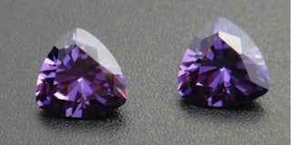 Cubic Zirconia Amethyst Purple Trillion 5mm (5pc)