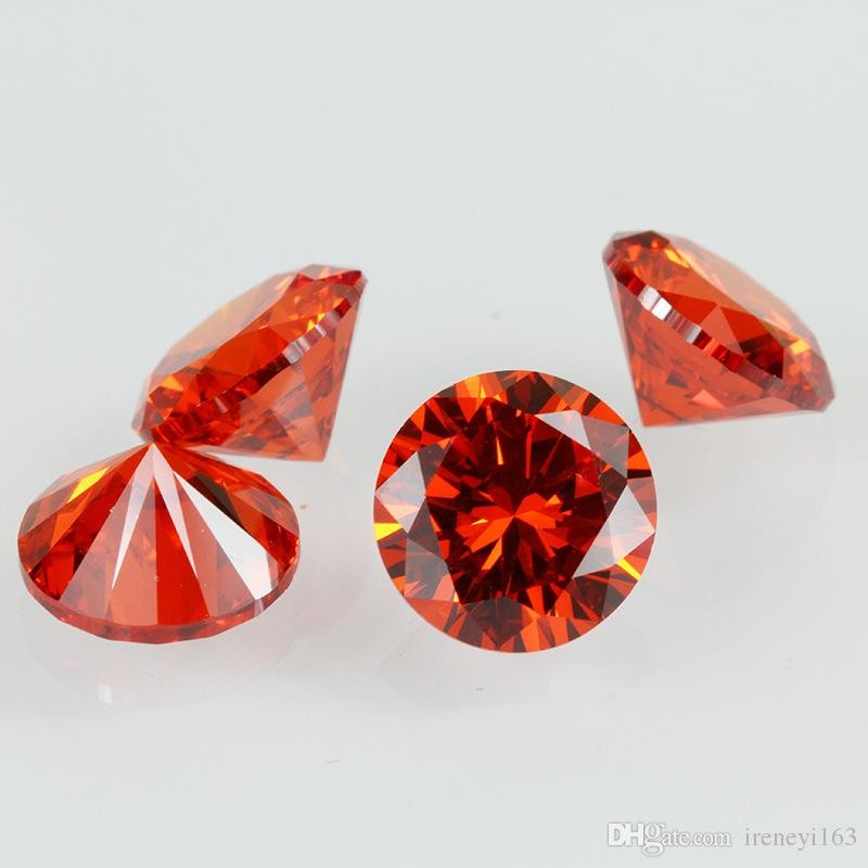 Cubic Zirconia Red Round 6mm (1pc)