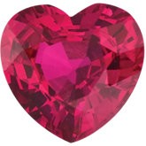 Sapphire Fuchsia Pink Heart Lab Created Gem 5mm (5pc)