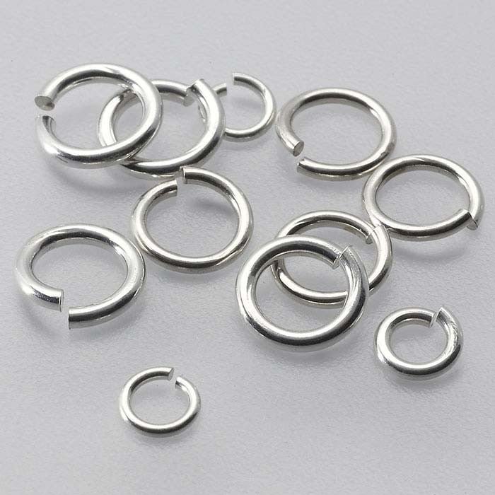 Jump Rings Sterling Silver Solder Filled 4mm (50pc) Metal Clay