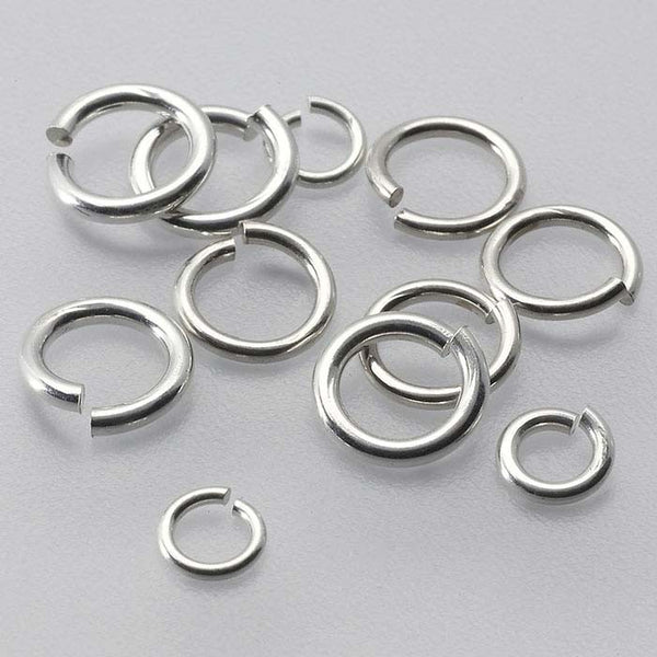 Jump Rings Sterling Silver Solder Filled 4mm (50pc) Metal Clay