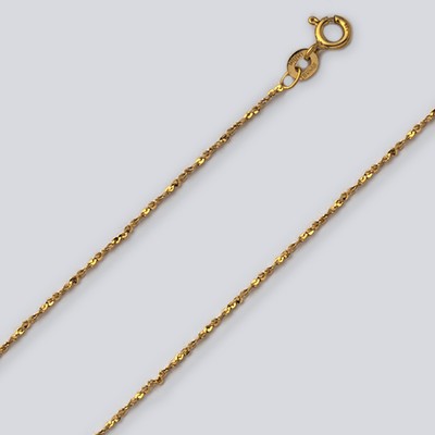 Gold Plated Sterling Silver Twist Serpentine Chain 16&quot; or 20&quot;