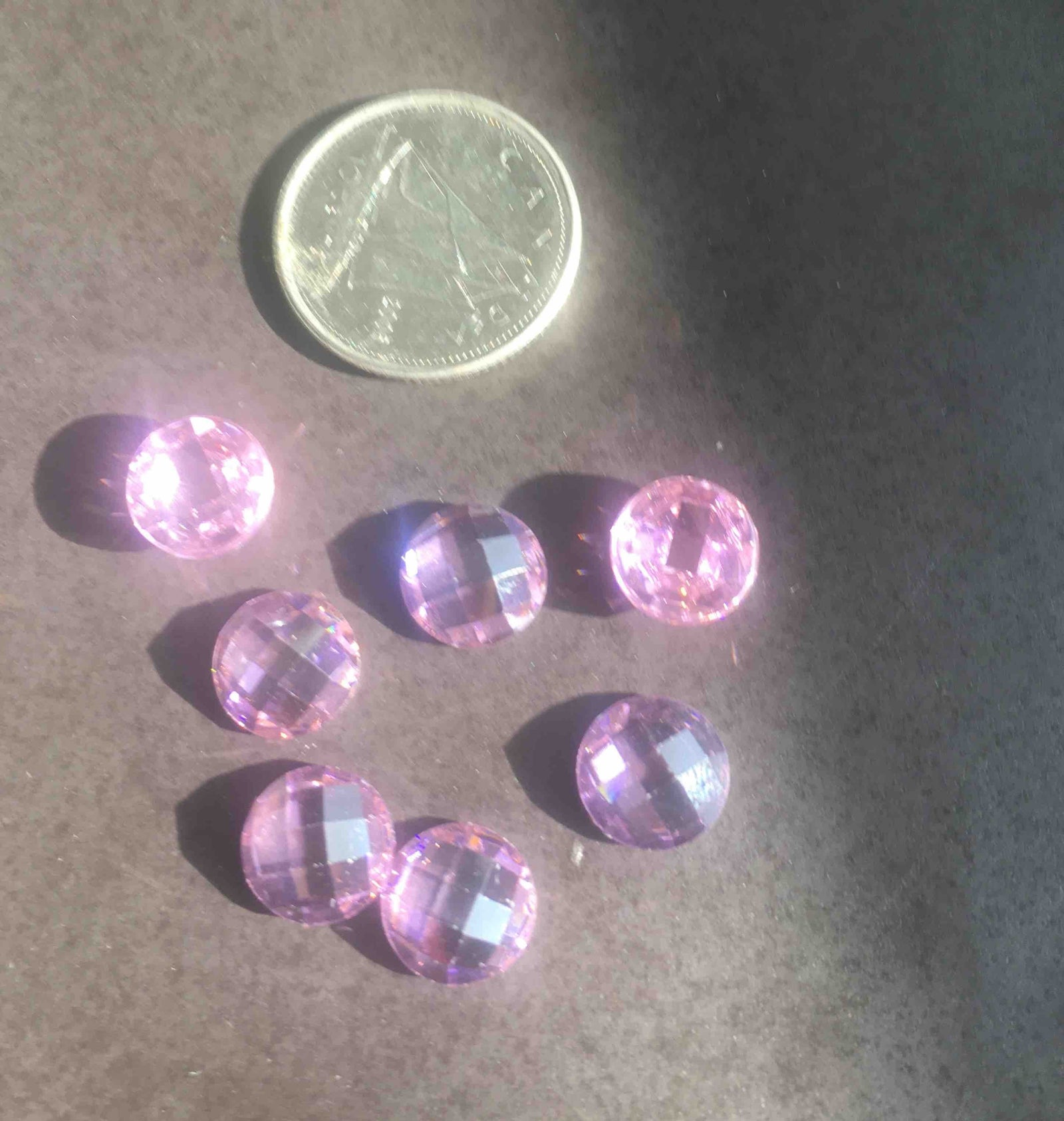 Cubic Zirconia Checkerboard, Round - Various Sizes and Colours