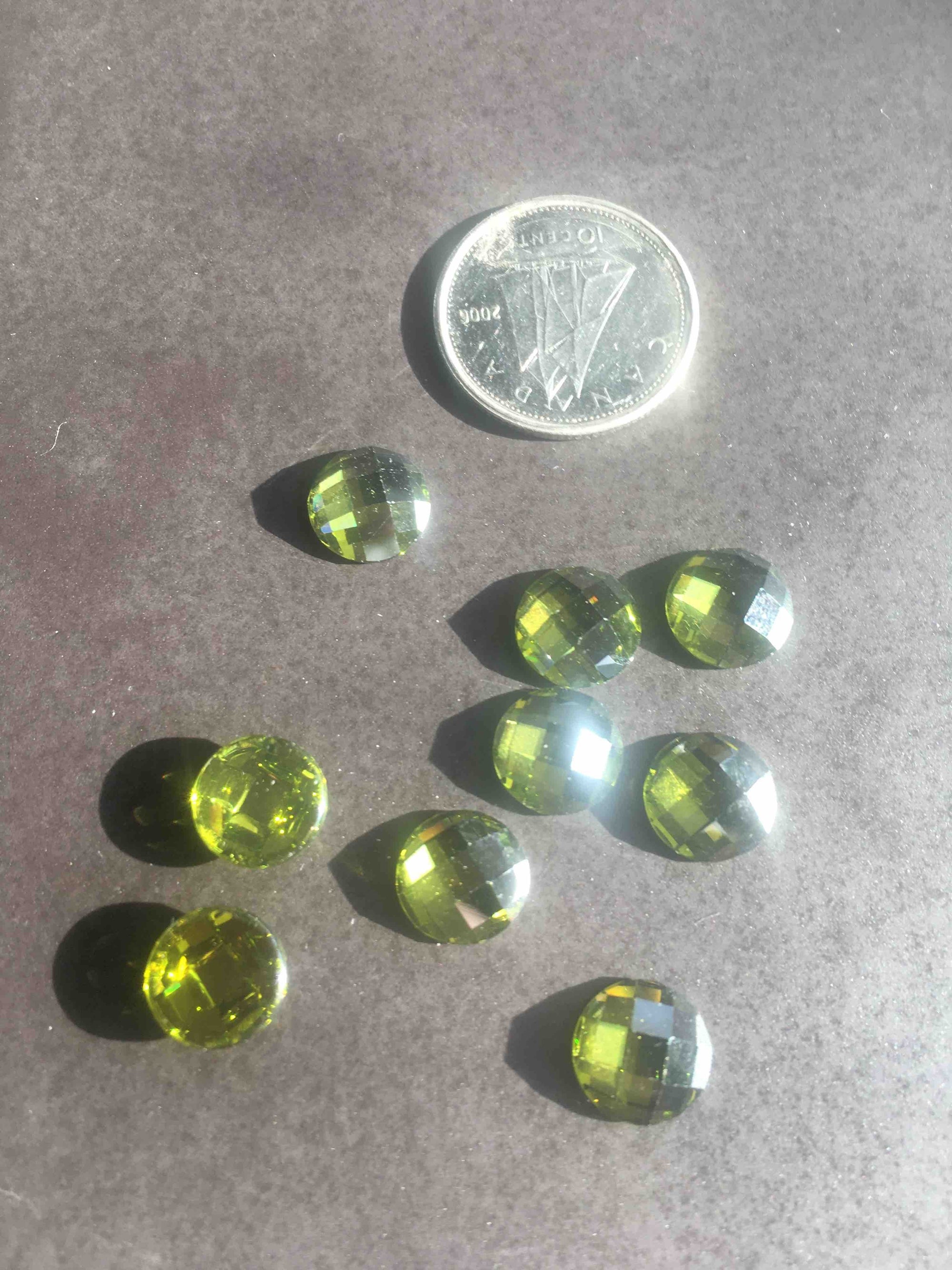 Cubic Zirconia Checkerboard, Round - Various Sizes and Colours