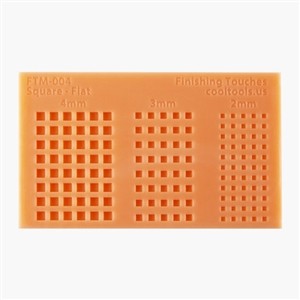 Mold - Flat Square Shaped Finishing Touches embellishment mold2, 3, &amp; 4 mm