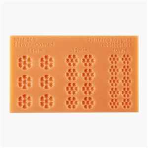 Mold - Domed Flower Shape Finishing Touches embellishment mold,, 10, 12 & 14mm
