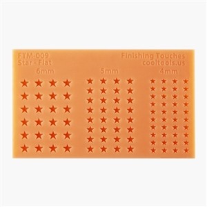 Mold - Flat Star Shaped Finishing Touches embellishment mold,, 4, 5 & 6 mm sizes
