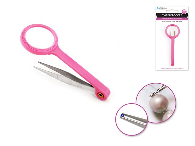 Tweezers Utility With Magnifier