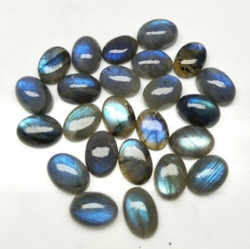 Labradorite Gray / Rainbow Cabachon Oval 5x7mm (1pc)