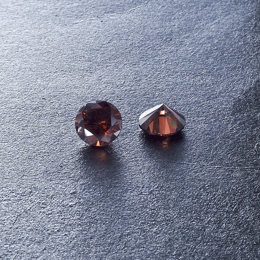 Cubic Zirconia Chocolate Brown Round - Various Sizes