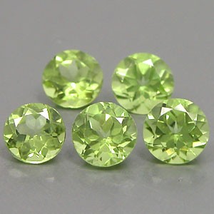 Peridot (Natural) Green Gem Round 5mm