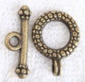 Toggle &amp; Clasp Antique Bronze Dot (2pk)