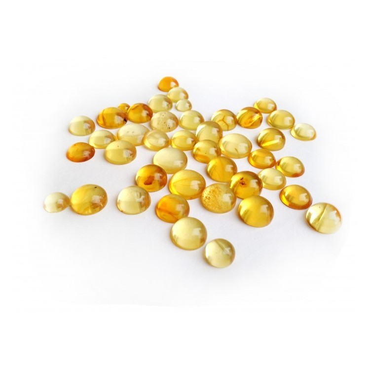 Amber Cabochon Round - Various Sizes