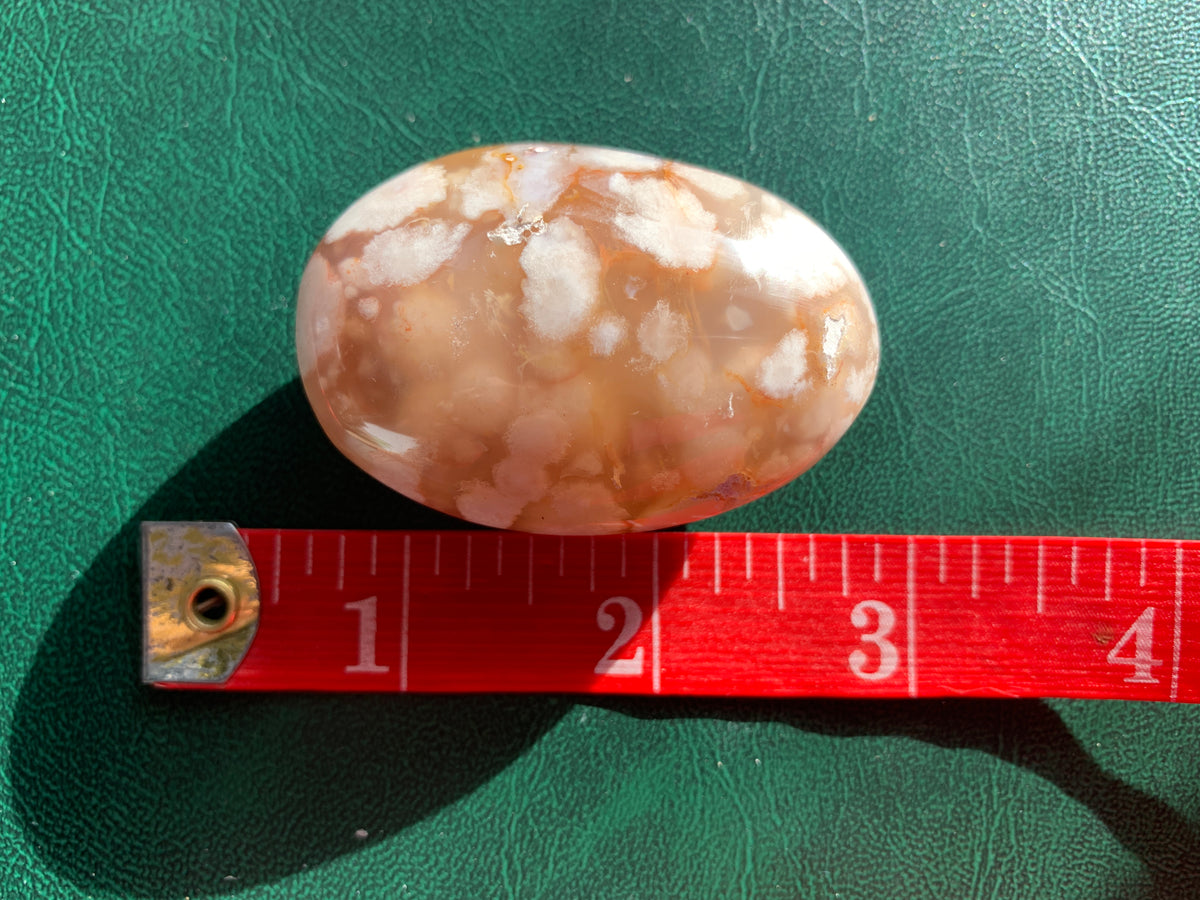 Flower Agate Palm stones - Palm your worries away.