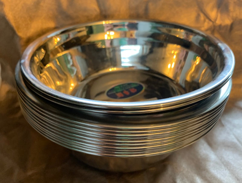 Bronzclay firing container, thick steel bowl. No Lid