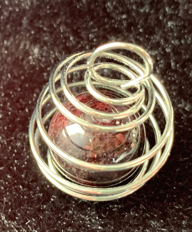 Caged Pendant/Charm, change your sphere & gem. 8 styles in different colours.