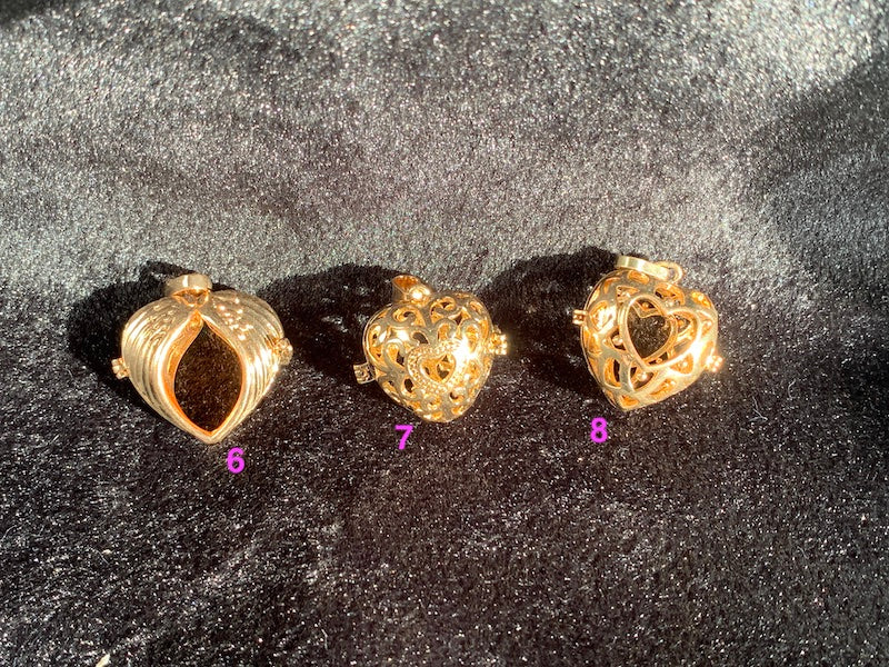 Caged Pendant/Charm, change your sphere & gem. 8 styles in different colours.