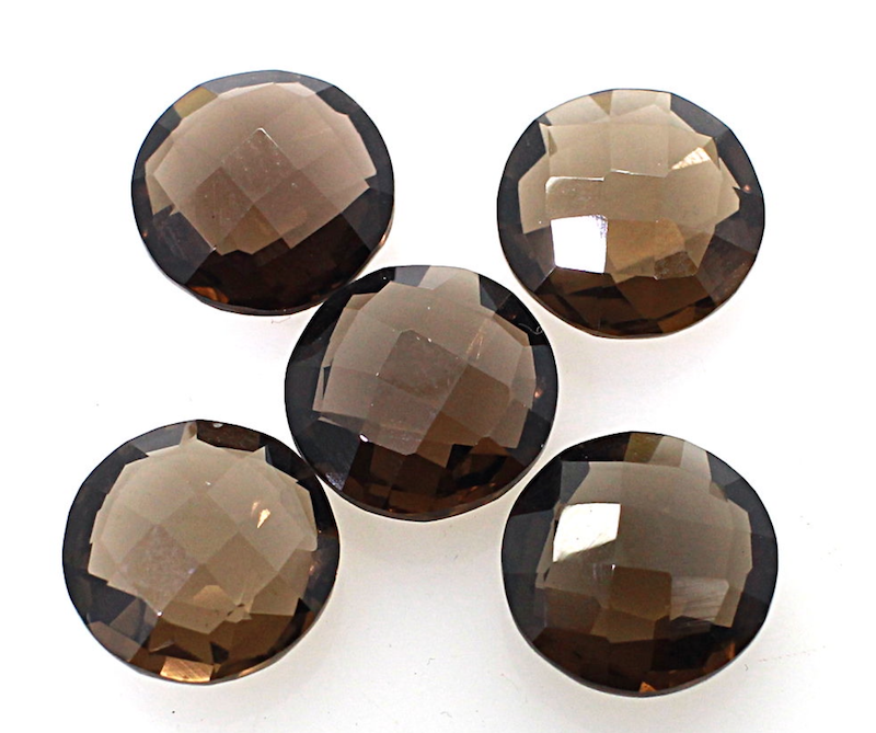 Smoky Quartz Cabochons & Checkerboard cut - Various Sizes