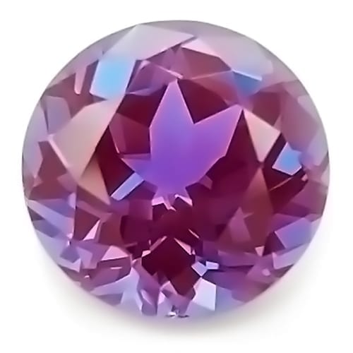 Alexandrite (Lab Created) Faceted Round Gemstone - Various Sizes