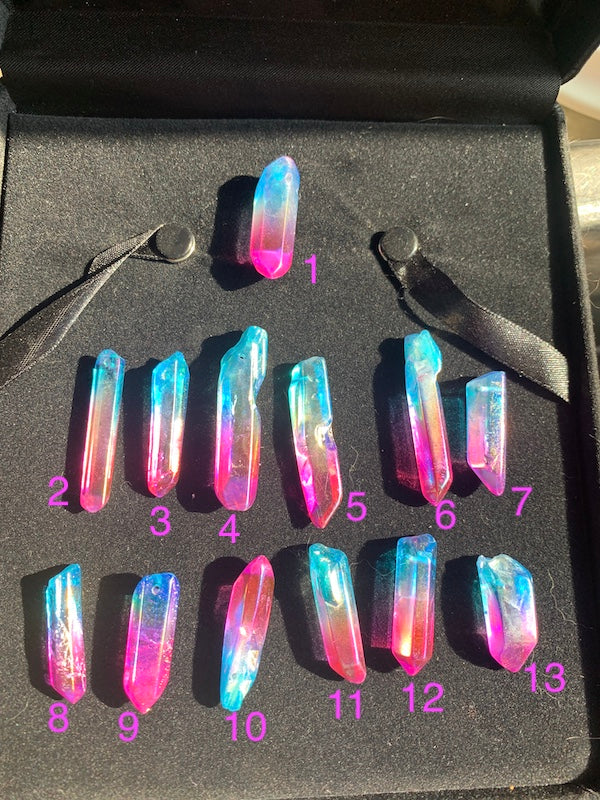 Blue Pink Aura Crystal, You pick