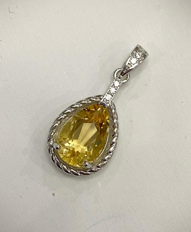Citrine & CZ Pendant Citrine & CZ Pendant