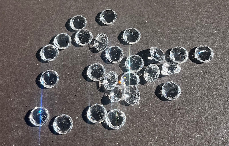 Diamond White Corundum, Lab Created Rounds - Various Sizes