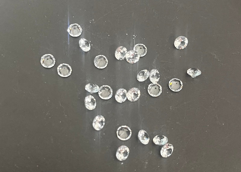 Diamond White Corundum, Lab Created Rounds - Various Sizes