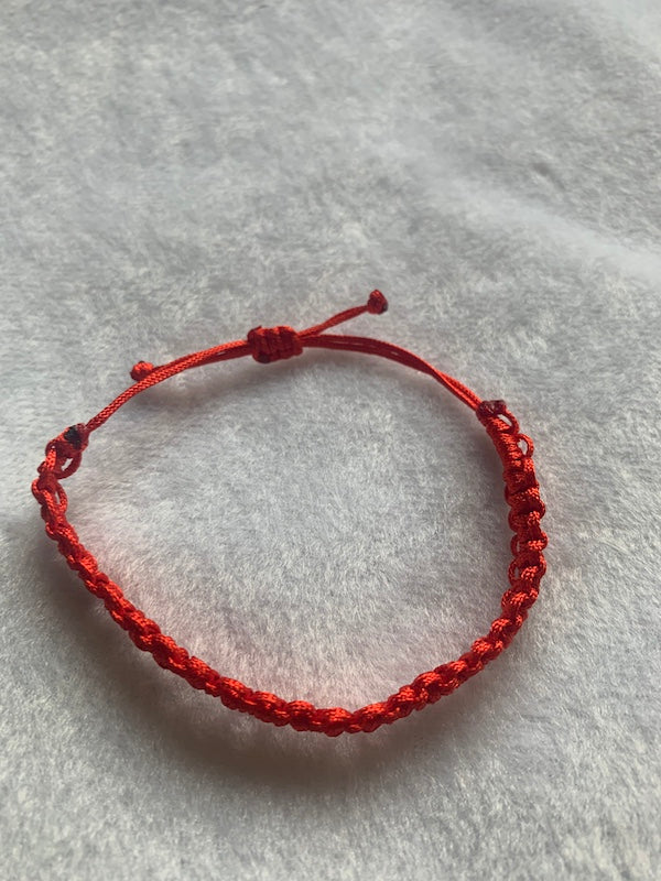 Red String Bracelet Style 2, Worn for protection and Good Luck. Adjustable