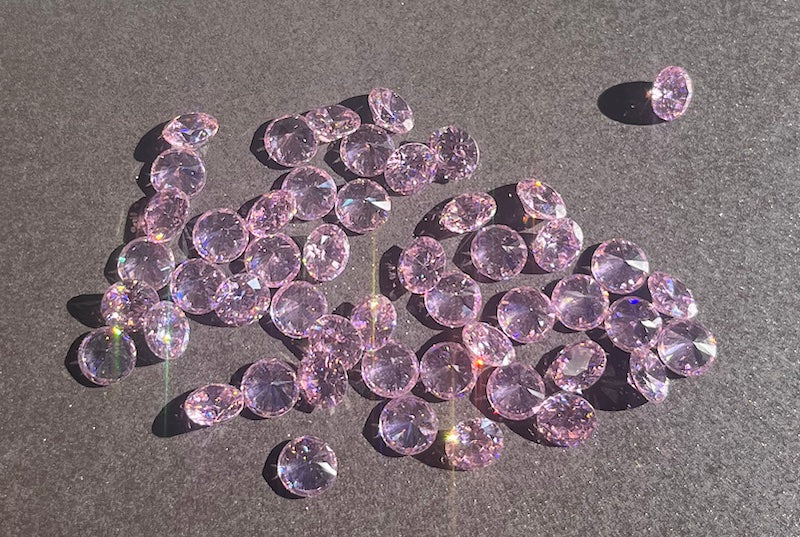 Cubic Zirconia Pink Round stones - Various Sizes