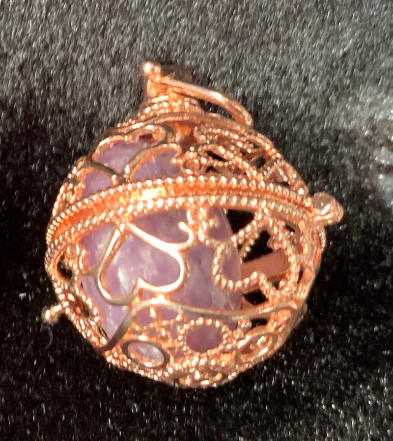 Caged Pendant/Charm, change your sphere & gem. 8 styles in different colours.