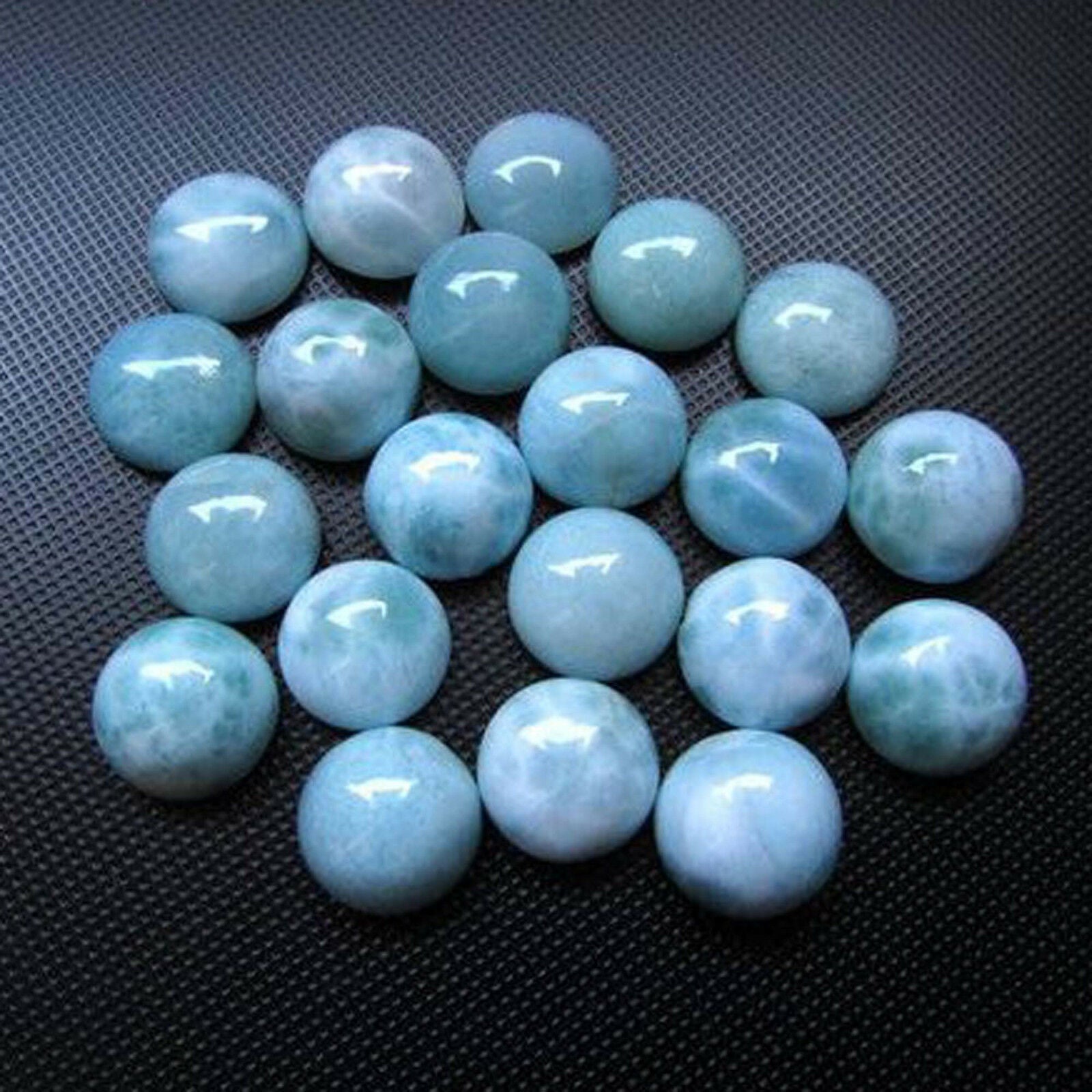 Larimar Cabochon Round 9.5 to 10mm (1pc)