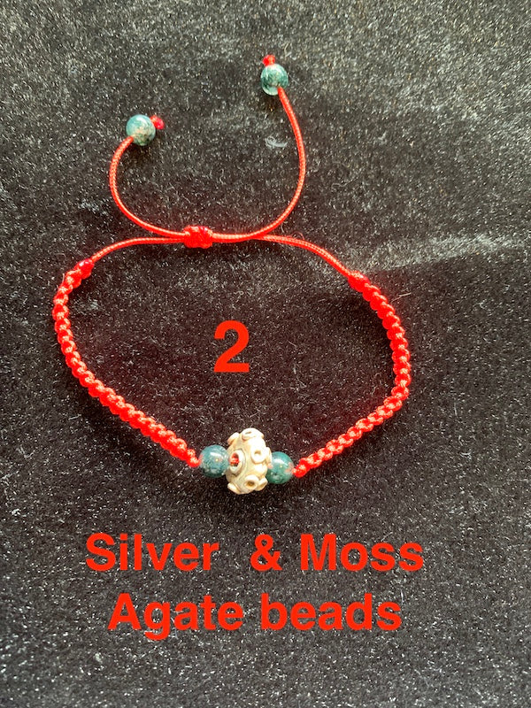 Bracelet 7 styles, Worn for protection and Good Luck. Adjustable